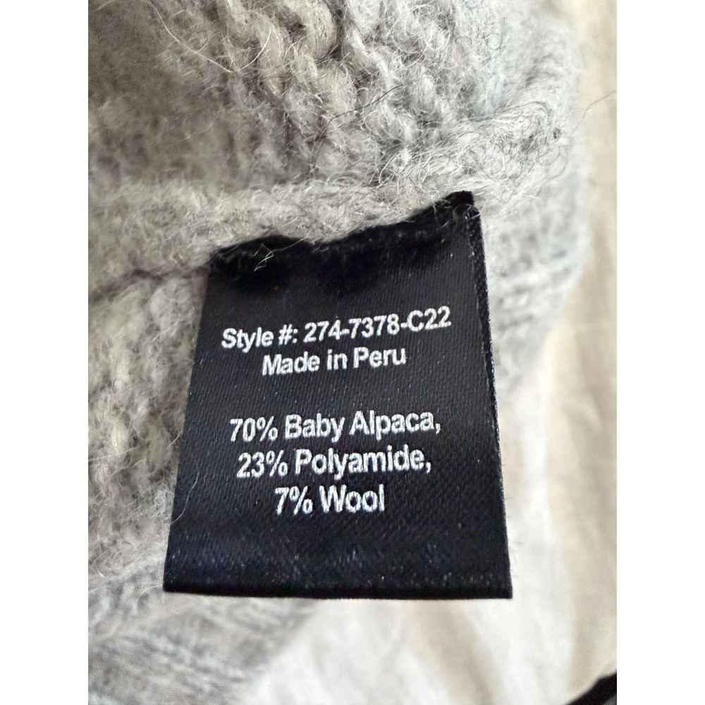 Jenni Kayne Baby Alpaca Everyday Sweater Womens Large Grey Oversized EUC - Picture 7 of 12